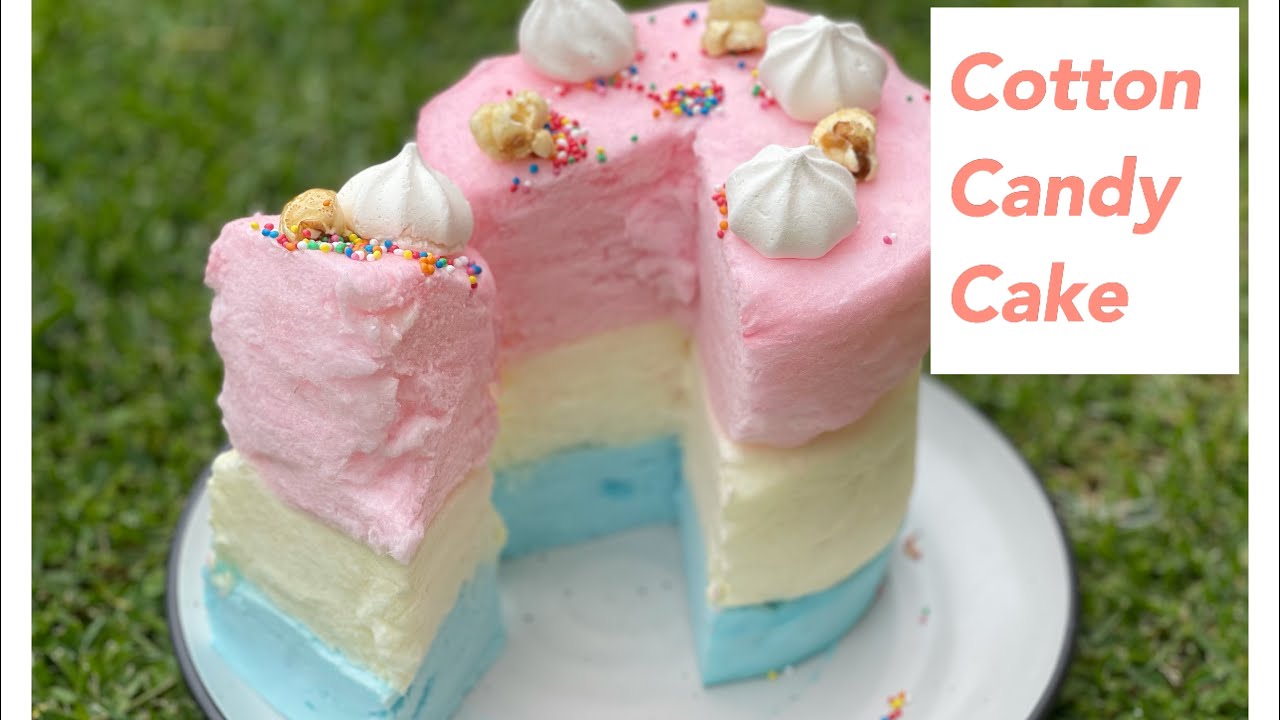 Rainbow Cotton Candy Cake | Fairy Floss Cake    #cottoncandy   #fairyfloss    #cake