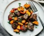 Steak Bites with Sweet Potatoes and Peppers
