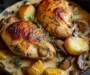 Herb Roasted Chicken in Creamy White Sauce with Mushroom and Potatoes: An Incredible 7-Step Recipe