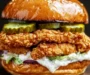Crispy Chicken Sandwich with Pickles and Ranch Dressing: The Ultimate Amazing Recipe